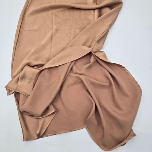 Petal + Pup Cyprus Elegant Satin Slip Dress Gold Tan Size 8 - Picture 6 of 8