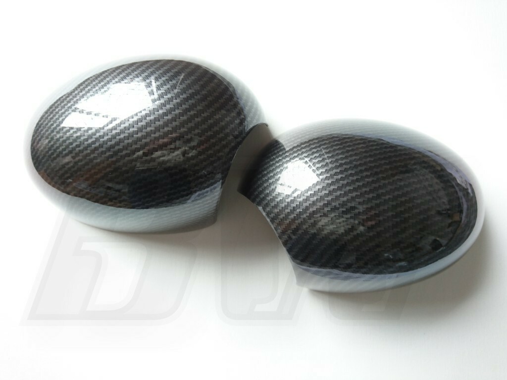 ⭐︎ MINI MIRROR COVERS MK2 CARBON EFFECT COOPER ONE CLUBMAN JCW R56 06