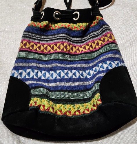 Vtg Raphahouse Aztec Hobo Bag Backpack Shoulder Dayback Carrier Bag