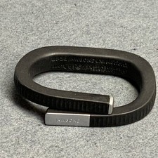 Jawbone Fitness Tracker Bracelet Sold AS IS No Accessories Black Silver Silicone