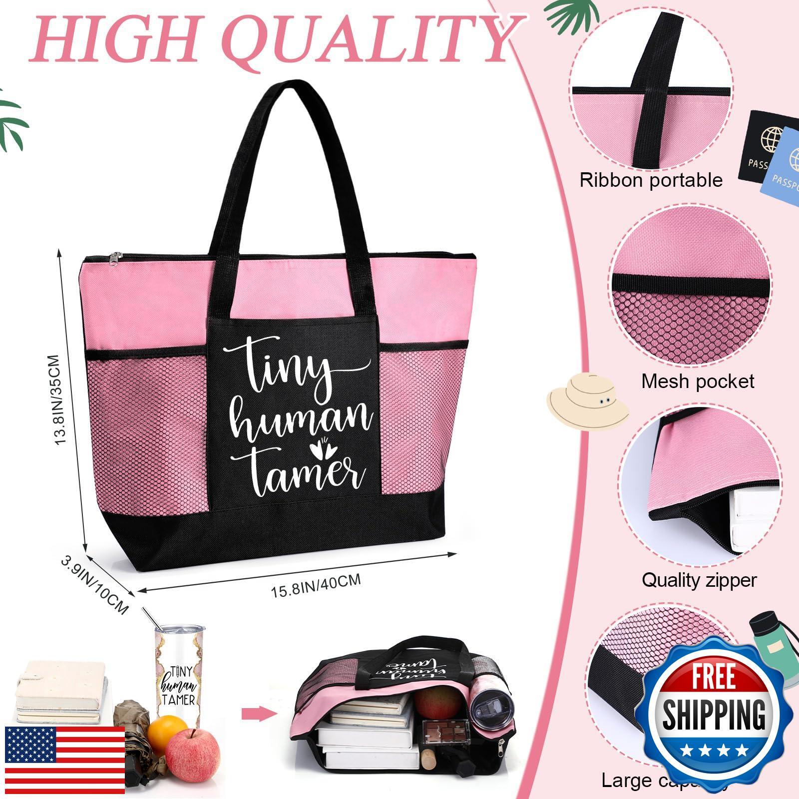 Jingmore 2 Pcs Teacher Appreciation Gifts for Women Tote Bag 20 oz Tumbler wi