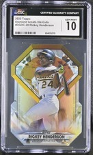 Topps 2022 #DGDC-20 Rickey Henderson Diamond Greats Die-Cuts CGC 10