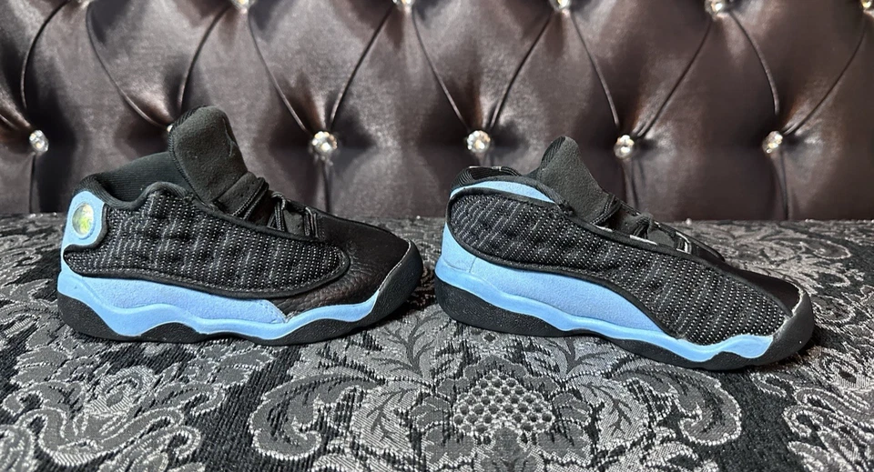 Nike Air Jordan Zapatos Retro 13 Azul Universitario Negro 414581-041 Talla 10C Niño Pequeño Foto 3 de 4