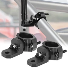 2X UTV Flag Whip Light CNC Antenna Mount Bracket For RZR 1.75"-2" Roll Bar Cage