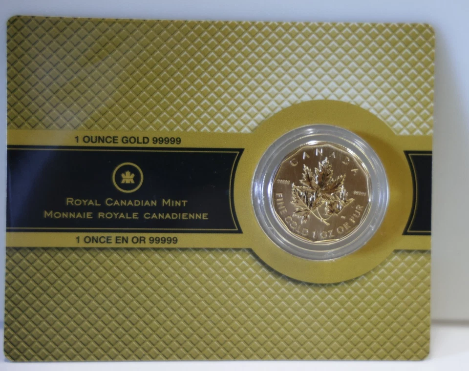 2007 Canada RCM 1 Troy Oz. Maple Leaf .9999 Fine Gold $200 in Original Card - Image 2 of 4