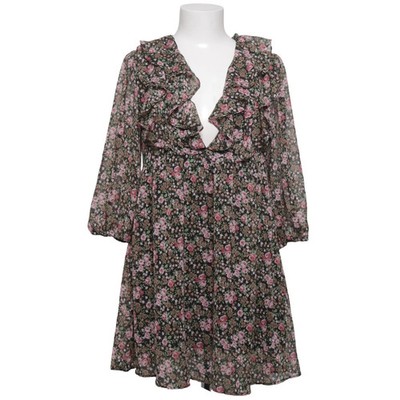 Zara, Kleid, Größe: M, Schwarz/Pink/Mehrfarbig, Polyester/Viskose, Blumen #NsC