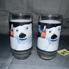Coca-Cola Coke Polar Bear Glasses Glass 16oz Always Cool 1995 Vintage Set of 4