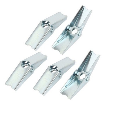 M10 Dia Female Thread Spring Loaded Hollow Wall Toggle Wing Nut 5pcs