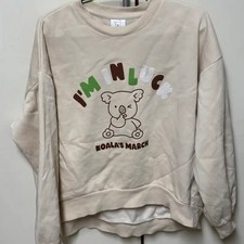 Japanese Vintage GU Koala Fleece Sweatshirt - Loose Fit, Size Details