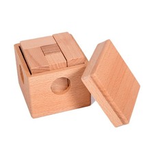 3D Wooden Brain Teaser Cube Puzzle Puzzles 2.56 x x 2.76 inches