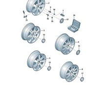 Original 4 Stück Radkappen Radzierkappen VW Beetle 1C0601149M GRB Neu