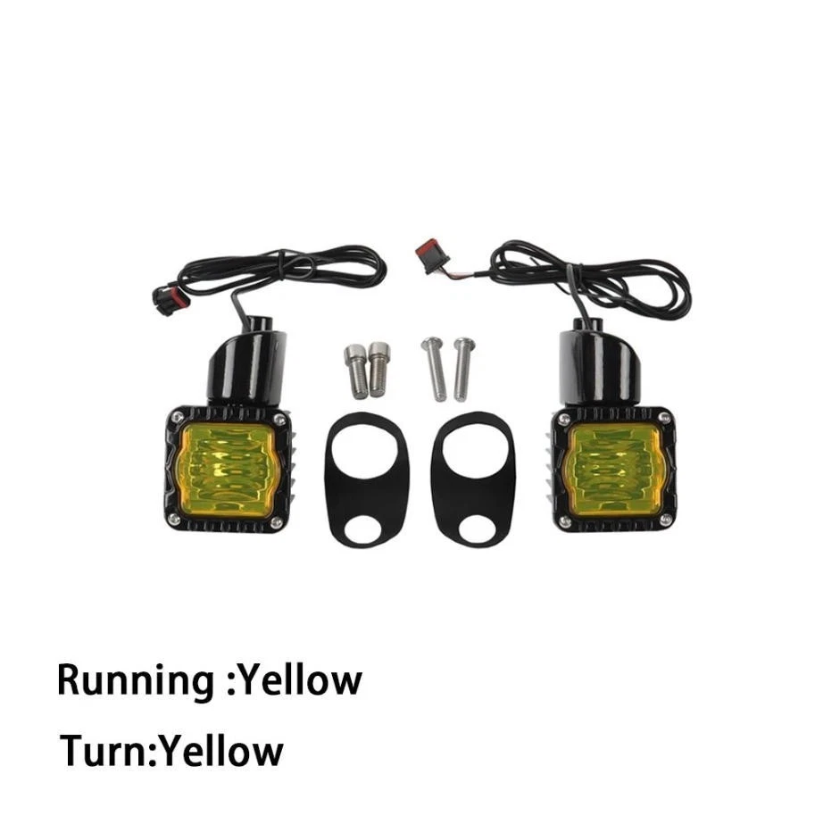 Señales de giro LED de lente amarilla para Harley Road Glide Limited CVO FLTRKSE 2022-2023 Foto 3 de 4