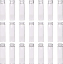 24 Tiny Jars with Aluminum Screw Lids 15Ml Small Glass Bottles Clear