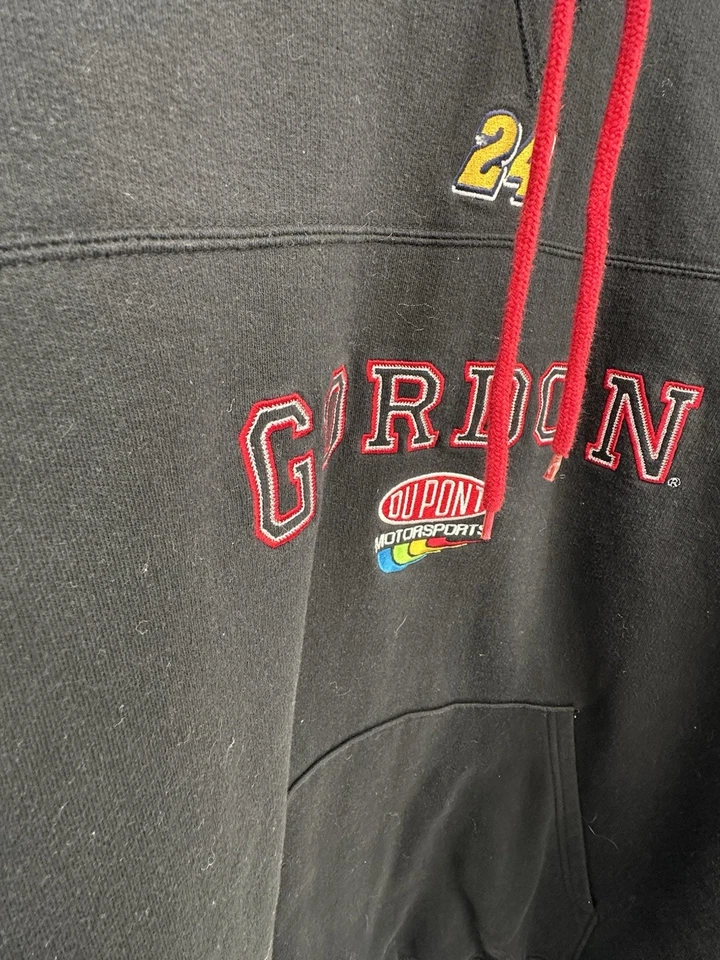 Винтажная черная толстовка с капюшоном Chase Authentics Jeff Gordon NASCAR 90-е Y2K размер XL - Изображение 3 из 4