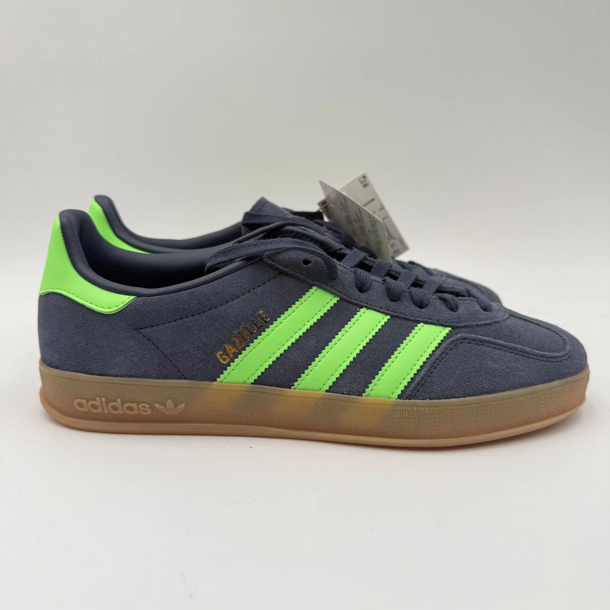 adidas Gazelle Indoor Shadow Navy Lime Burst Cloud White for Sale |  Authenticity Guaranteed | eBay
