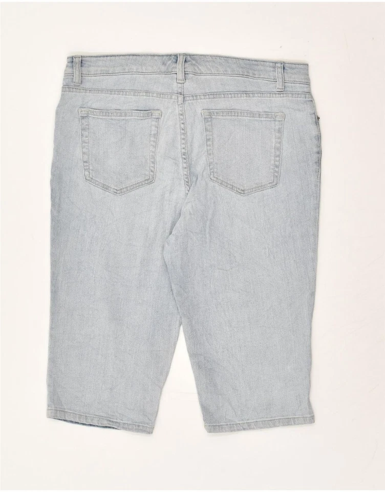 Bermudas vaqueras CHAPS para mujer US 10 grandes W34 azul algodón AQ09 Foto 2 de 3