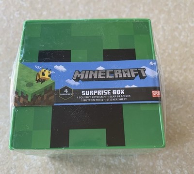Minecraft Mine Kit Set Surprise Box 4 Surprises Mystery Toys Pin Keychain NEW