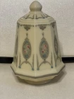 Antique Vintage Art Deco Decorated Ceiling Light Fixture Globe Milk Glass