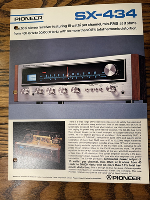 Pioneer Sx-434 Stereo Receiver Amp Worx Gr8 Audiophile
