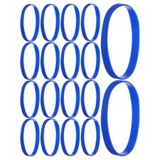 50 Pcs Silicone Wristbands Blank Stretch Silicone Band Bracelets for Teens