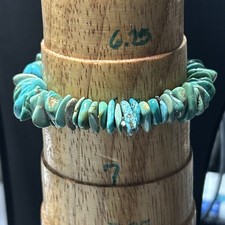 Genuine Turquoise stretch bead bracelet 6-8