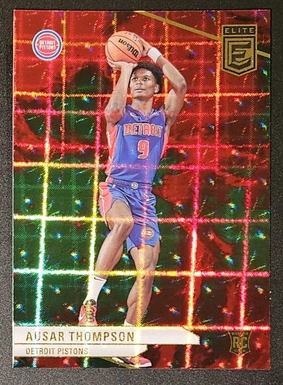 Ausar Thompson 2023-24 Donruss Elite HYPER RED & GREEN Parallel Rookie Card 218