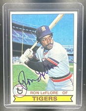 1979 Topps Ron LeFlore On Card Auto