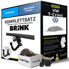 Anhängerkupplung BRINK abnehmbar für VW T-Cross +E-Satz (AHK+ES)