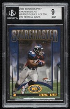 2000 Donruss Preferred QBC Staremaster Graded Series Terrell Davis BGS 9 HOF 0v2