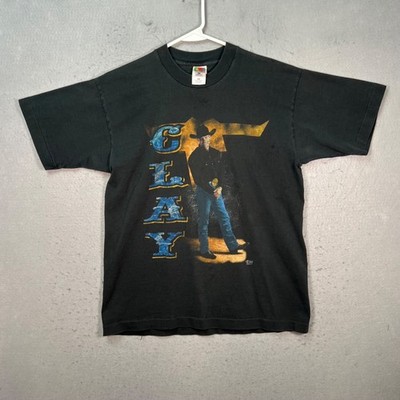 Vintage Clay Walker Four Star Blowout Tour T-Shirt Black Faded Mens Size Large