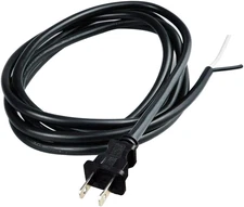 Power Tool Replacement Cord, Pinfox 2 Prong Polarized 18 Gauge 10Ft Replacement 