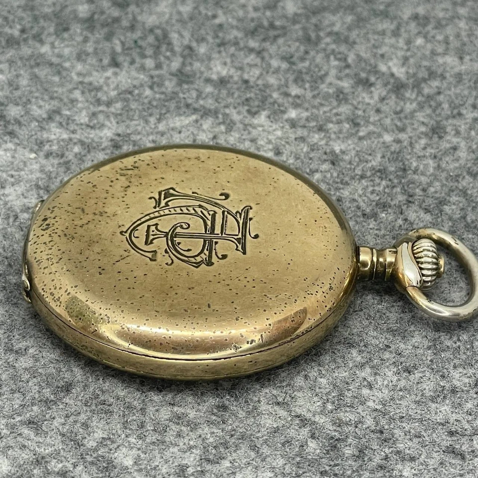 RELOJ BOLSILLO SUIZO ANTIGUO 0.900 PLATA ULYSSE NARDIN CAJA CAZADOR CA 1900 Foto 4 de 4