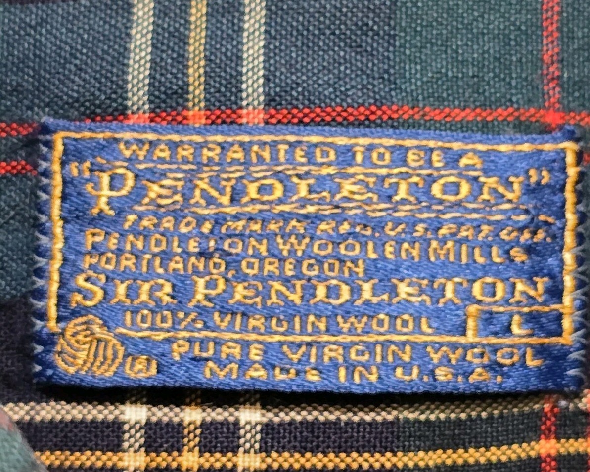 Pendleton Button Up Pure Virgin Wool Flannel Men … - image 10