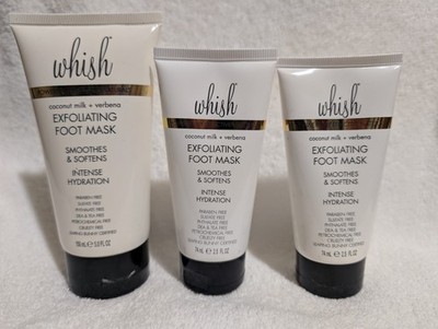 New Whish Exfoliating Foot Mask Coconut Milk Verbena Set of 3