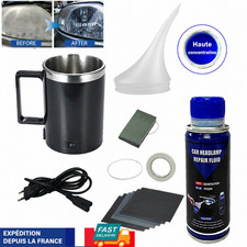 Kit Polissage Phares Auto 200ml avec Système de Vaporisation Entretien Lentille