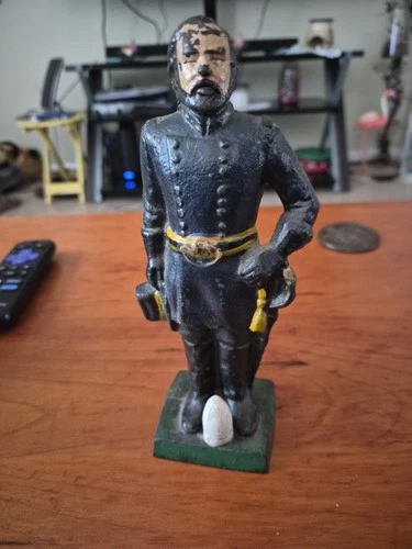 Civil War General Ulysses S Grant Cast Iron Bookend Door Stop Statue BEARD ERROR