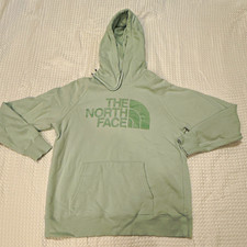 The North Face Women s M Mint Green Fleece Pullover Hoodie Logo Graphic Pockets