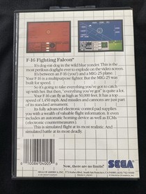 F-16 Fighting Falcon - Sega Master System/SMS - CIB, Case/Card/Manual & Poster