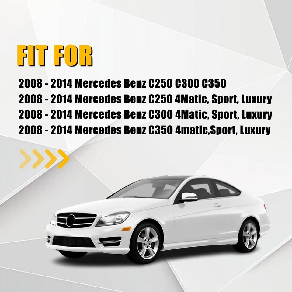 For Mercedes Benz C250 C300 C350 08-14 Driver Bottom Leather Seat Cover Black EA - Image 3 of 4