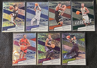 2024-25 NBA Panini Revolution Storm BLUE FOIL 7-CARD LOT Harden/Beal/Payton...