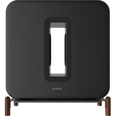 Real Wood Stand Walnut Metal Frame Secure Stable Black for Sonos Sub 4 3 2