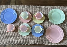Vintage Milk Glass Children s Tea Set Pastel ...
