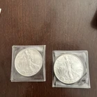 New Listing2 X Coin 2005 American Eagle Walking Liberty 1 Oz Fine Silver Dollars.