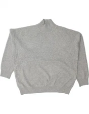 MARKS & SPENCER Mens Loose Fit Turtle Neck Jumper Sweater Large Grey CU04
