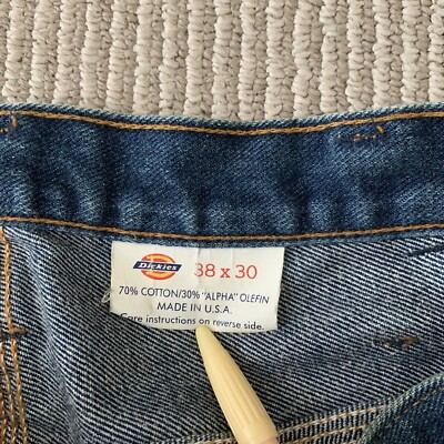 Vintage 80s Dickies Carpenter Pants Men's Jeans 38x30 Actual W 36