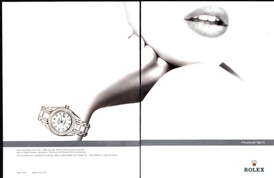 2002 ROLEX LADY-DATEJUST PEARLMASTER SWISS CHRONOMETER 2-PAGE VINTAGE PRINT AD