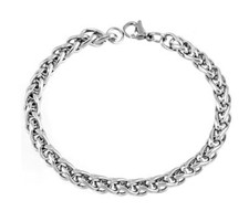 Stainless Steel Chain Link Bracelet for Men or Women 5MM 7 1/2 Inches Jewelry