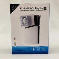 LED Cooling Fan Cooler 3 Gears Light Strip 8 Lighting Modes Gaming for PS5 slim