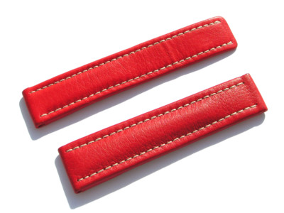 Breitling UTC Band 20mm Kalb rot red roja Strap für Faltschliesse 033-20UTC