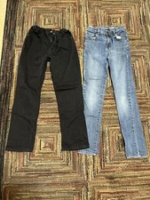 Set Of 2 Children  s place / Cat Jack boys Sz 12 Pants/ Jeans Blue/ Black